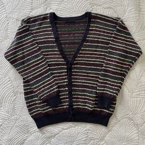 Vintage Northern Isles Grandpa Striped Sweater- Size XL
